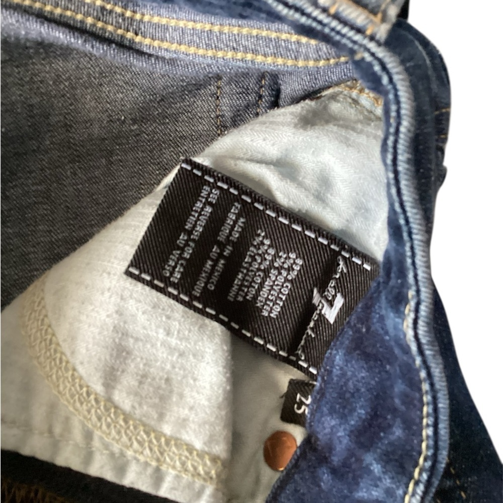 #126 7 For all mankind Blue Flare Wide Leg Jeans Classic Fit size 25 women’s - Picture 2 of 4